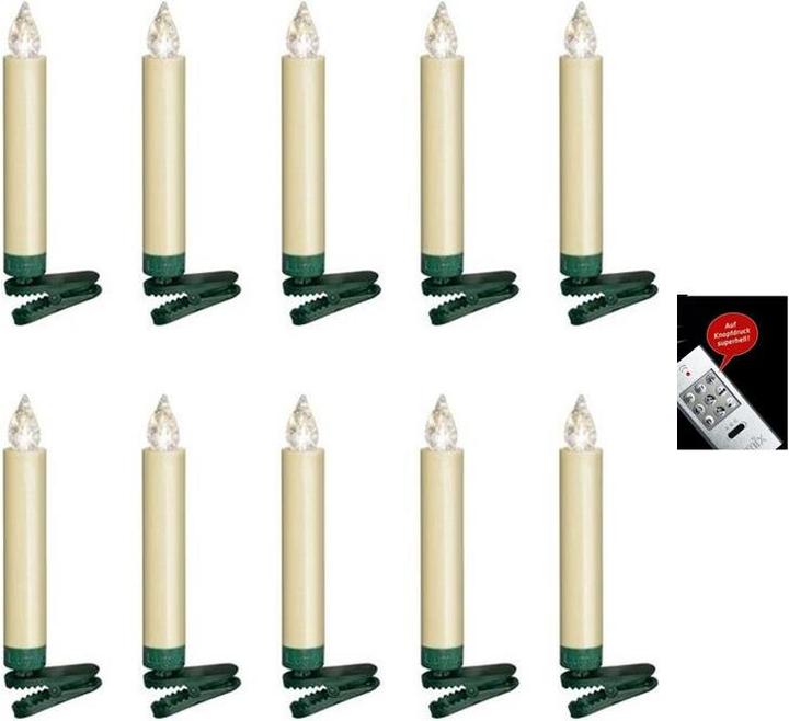 Krinner LED Christbaumkerze Superlight Starter-Set (10 x)
