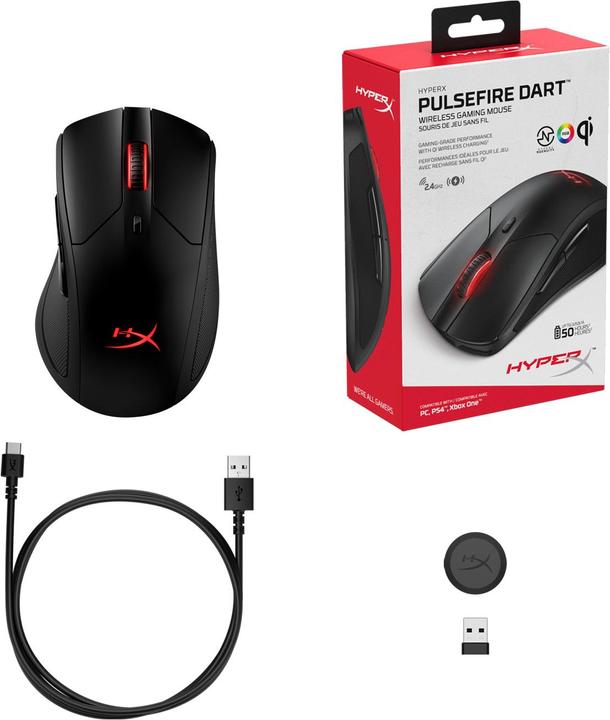 Actual product image HyperX Pulsefire Dart (Wireless, Cable)