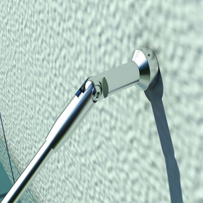 Image du produit Swisshandel24 Auvent de porte en verre trempé (ESG) acier inoxydable verre clair 3 tailles (200x90cm) (L)