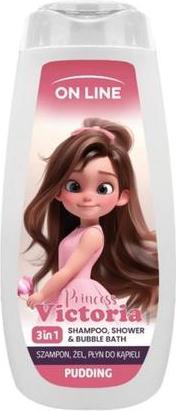 Produktbild Romantic Professional ON LINE 400ml 3-in-1 Prinzessin Victoria Shampoo Badegel (400 ml, Flüssiges Shampoo)