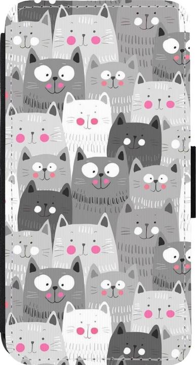 Image du produit PhoneLook Coque Wallet noir Chats gris troupeau (Apple iPhone 13 Pro)