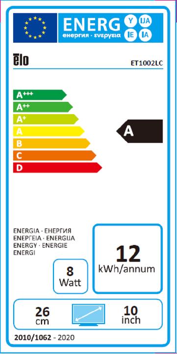 Energy Label ēlo Elo 1002L (1280 x 800 pixels, 10.10")