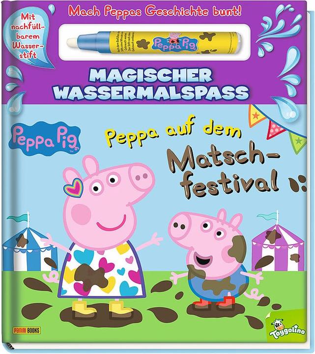 Actual product image Panini Peppa Pig: Peppa at the mud festival - magical water painting fun (German, Panini)