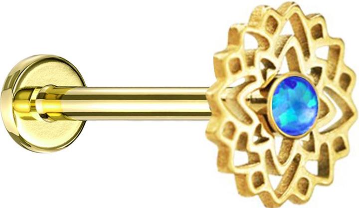 Actual product image Star Piercing Flared tunnel black skull with snake on the left (without brass)