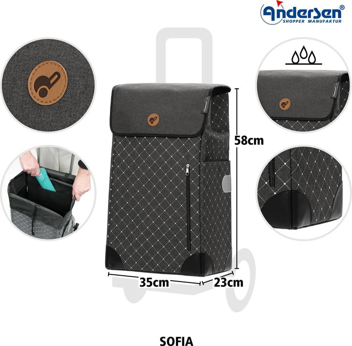 Produktbild Andersen Treppensteiger Scala Shopper Sofia Einkaufstrolley 58 cm