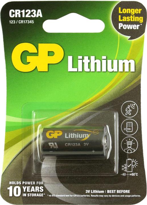 GP Batteries Piles (1 pcs, CR123A, 1400 mAh)