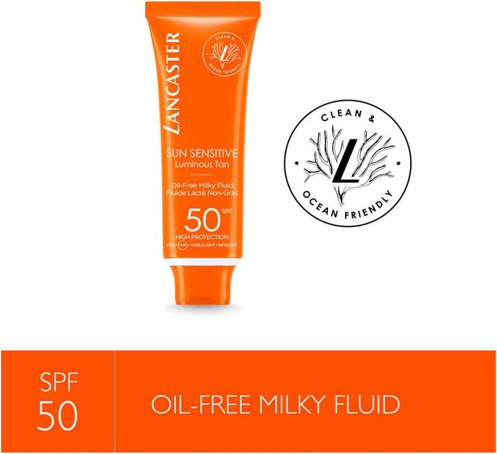 Actual product image Lancaster Sensitive Milky Fluid (Suntan lotion, SPF 50, 50 ml, 150 g)