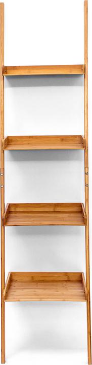 Actual product image Relaxdays Ladder shelf bamboo 4-tiered (44 x 37 x 176 cm)