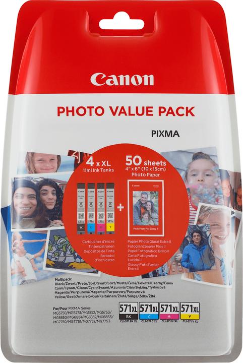 Image du produit Canon CLI-571XL Photo Value Pack (M, C, G, CF)