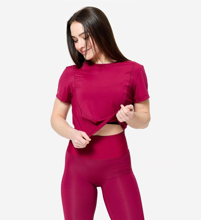 Actual product image Domyos T-Shirt Damen dehnbar und atmungsaktiv - rosa (XL)