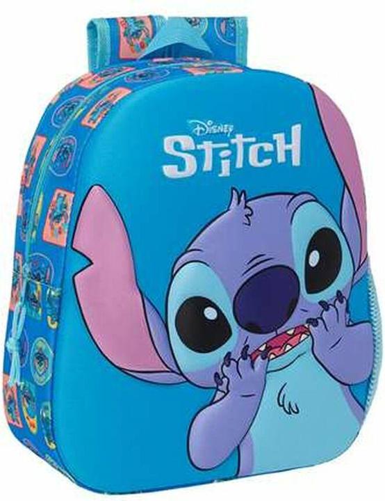Stitch Schulrucksack Blau 27 x 33 x 10 cm 3D