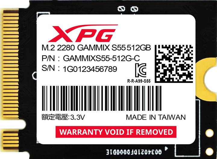 Adata Dysk SSD XPG GAMMIX S55 PCIe /3./s M2230 (512 GB, M.2 2230)