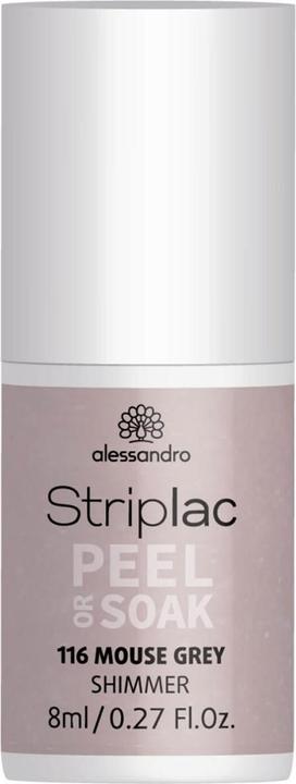Produktbild Alessandro Striplac Peel or Soak Mouse Grey 8 ml (Grau, Abziehbarer Nagellack)