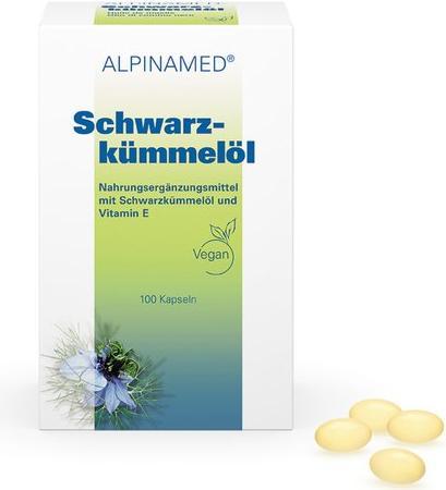 Actual product image Alpinamed Black cumin oil (100 Piece, Capsules, 112 g)