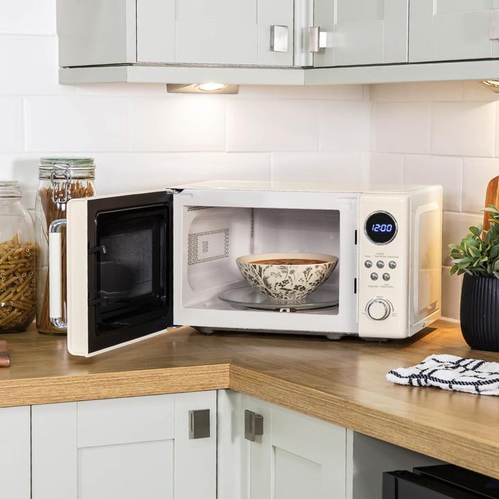 Immagine prodotto Russell Hobbs RHM2044C – Retro Solo Digitale Mikrowelle, 20 L, Creme (Spina UE, 20 l)