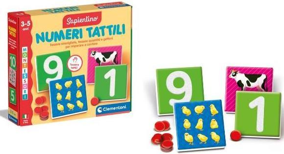 Image du produit Clementoni Sapientino Tattili - Jeu 3 ans, flashcards Montessori, flashcards pour apprendre à connaître (Italien)