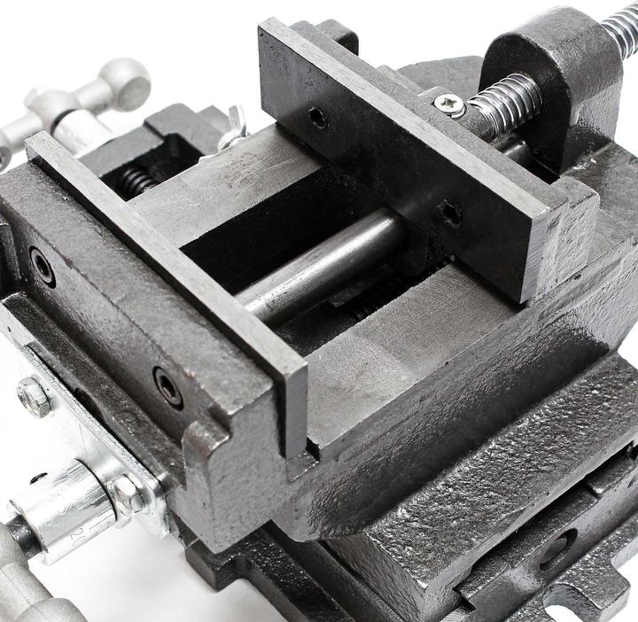 Produktbild Wiltec Maschinenschraubstock 2 Achsen 100mm Schraubstock Kreuztisch Frästisch Werkbank