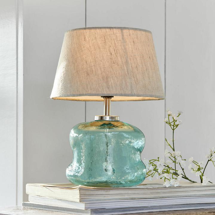 Produktbild Loberon Tischlampe Rufino blau/beige (E14)