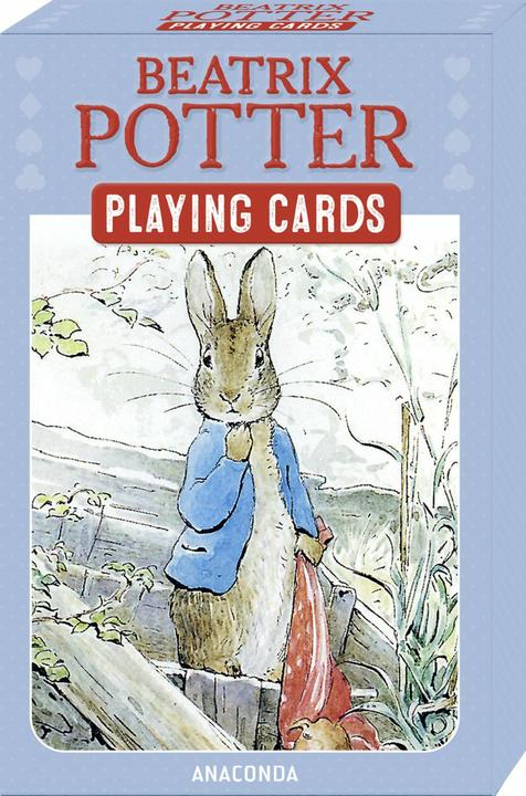 Beatrix Potter card game. 54 playing cards with 30 motifs of Peter Rabbit and his friends (German)