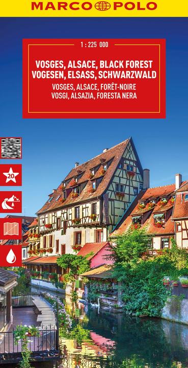 Image du produit Carte de voyage Vosges, Alsace, Forêt Noire 1:225.000