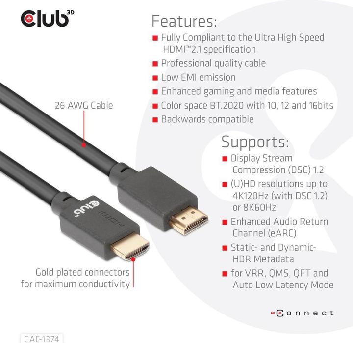 Produktbild Club 3D HDMI (Typ A) — HDMI (Typ A) (4 m, Andere)