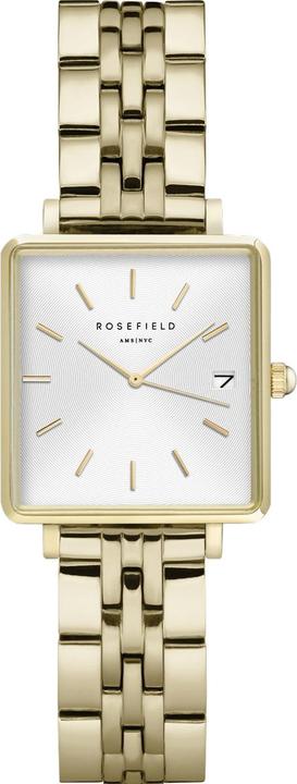Rosefield The Mini Boxy White Sunray Gold (Analoguhr, 22 mm)