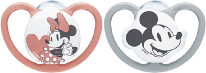 Produktbild NUK Disney Minnie Mouse Space Silikon-Schnuller, 18-36 Monate, 2 Stück, grau & rot (2 x, ab 18 Monaten)