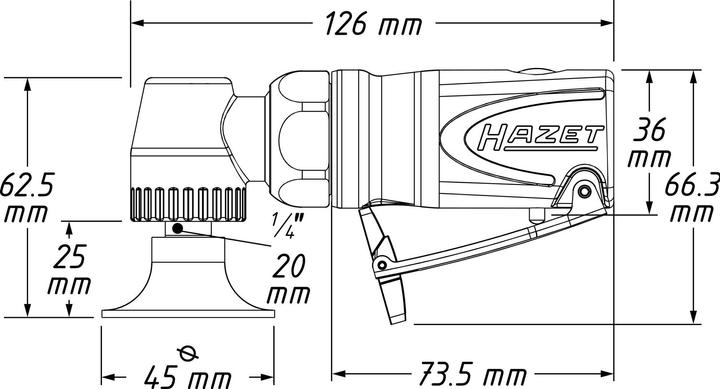 Image du produit HAZET Mini ponceuse à disque (Ponceuse excentrique, 224 W)