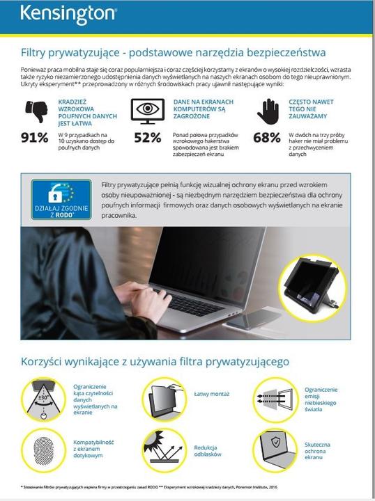 Immagine prodotto Kensington Filtro privacy (14", 16 : 9)