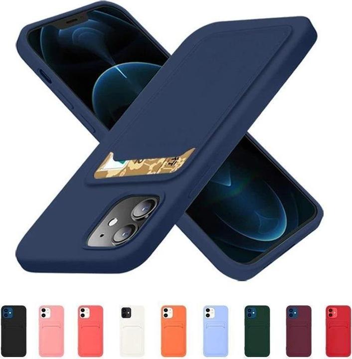 Produktbild Hurtel Card Case Silicone Wallet Case with Card Slot Documents for iPhone 13 Pro Max Orange (Apple iPhone 13 Pro Max)