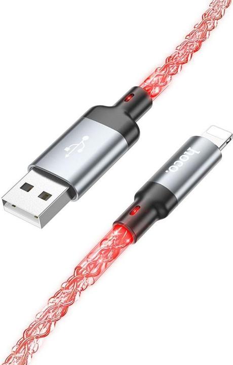 Produktbild Hoco Cable cable USB A to Lightning 2,4A U112 1 m gray (1 m, USB 3.0, 18 W)
