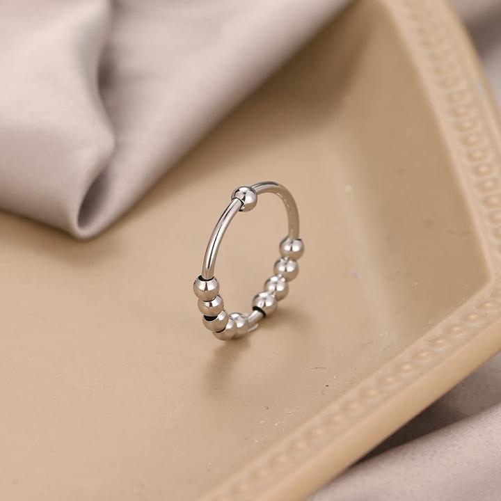 Produktbild Noya Anti-Stress Fidget Finger Ring - Silber (3er Set)