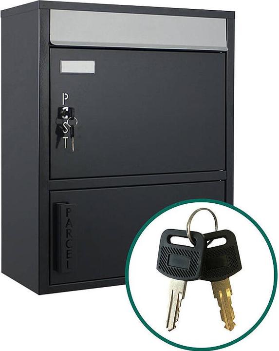 Produktbild SafePost 921 TIAMAT Briefkasten mit Paketfach anth