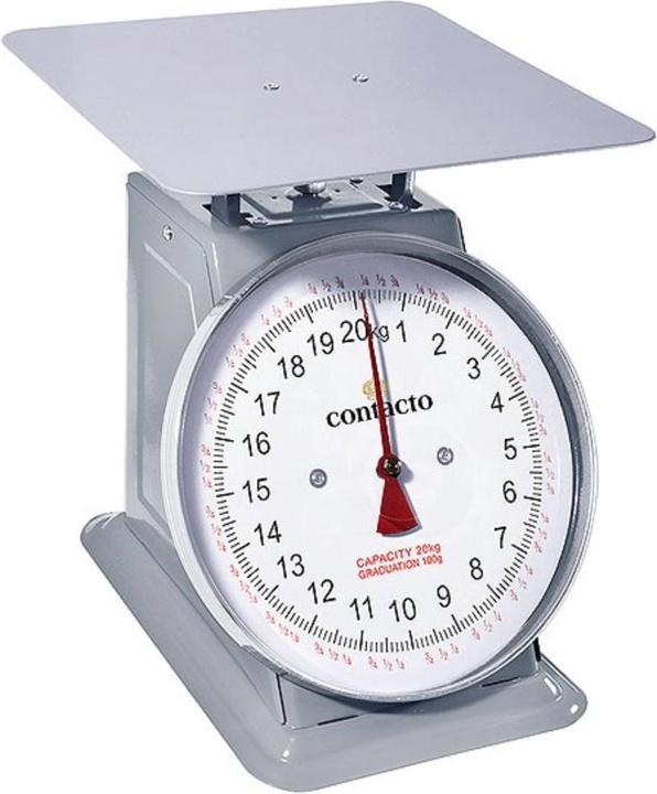 Image du produit Contacto Balance de cuisine grise laquée, 18/0 jusqu'à 20kg. 23x25x27 cm