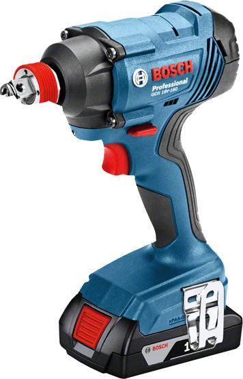 Produktbild Bosch Professional SPŪGINIS VERŽTAKLIS 18V 1/2 "/ HEX 1/4" 180Nm 2x2.0Ah GDX 180-LI (Akkubetrieb)