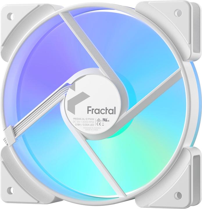 Actual product image Fractal D. Prism AL-12 ARGB PWM White FD-FAN-PRI-AL12-PWM-WT (120 mm, 1 x)