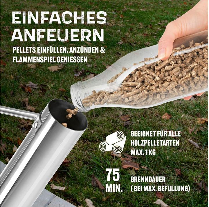 Actual product image Landmann Pellet-Fackel 126.5 cm, Höhe: 129.5 cm, Durchmesser
