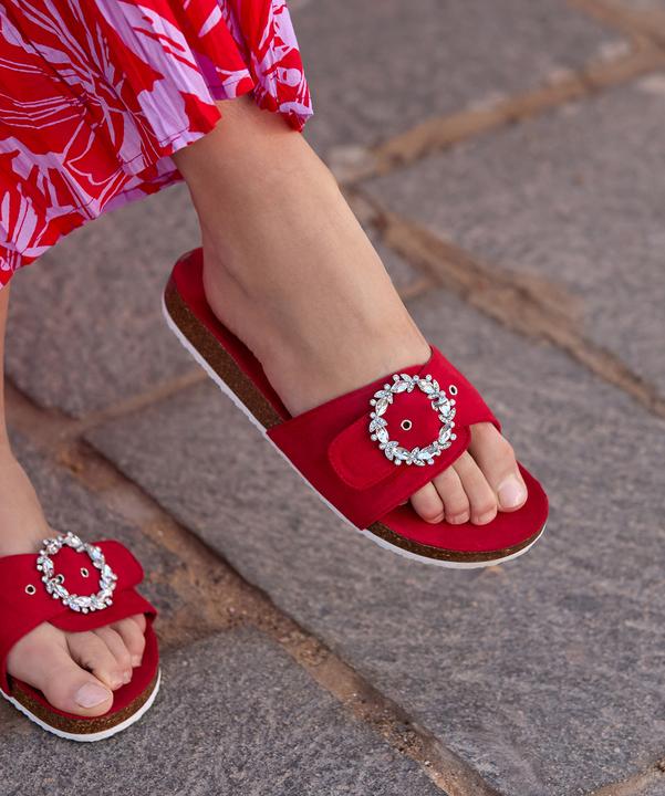 Actual product image Joe Browns Jewelled Buckle Slider Sandals (41)