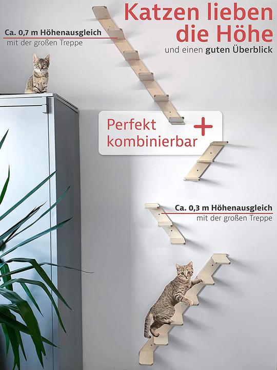 Produktbild Elmato Katzenstufentreppe (85 cm, Brown, Beige)