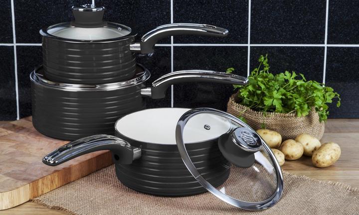 Produktbild Swan Pot set retro RETRO SWPS3020BN (Pfannenset + Topfset)