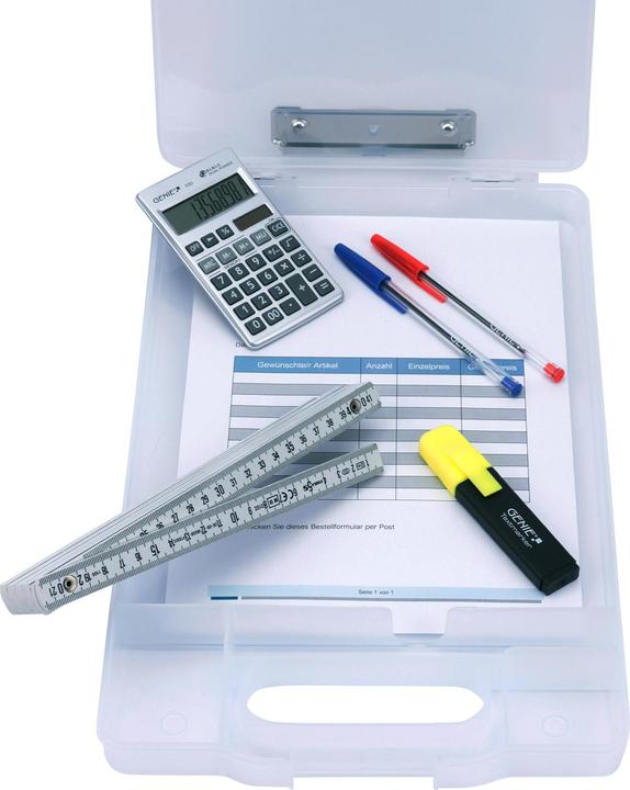 Actual product image Genie Clipboard CL900T with transparent storage compartment