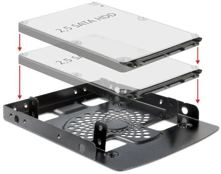 Actual product image Delock HDD installation kit, 2x 2.5" HDD in 3.5"