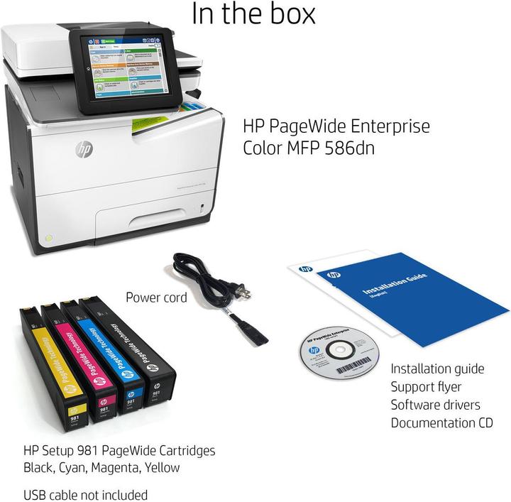 Actual product image HP Page Wide Enterprise Color MFP 586dn (Ink, Colour)