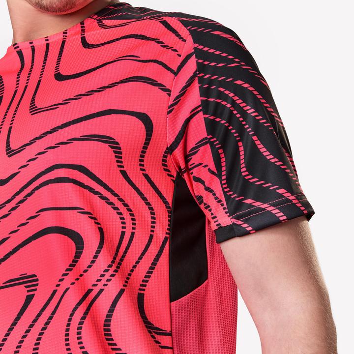 Actual product image Kipsta Damen/Herren Fussball Trikot kurzarm - VIRALTO Topo neonrosa/schwarz (L)