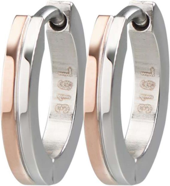 Bijouteria Breite Ohrringe (PVD Beschichtung (goldfarbig), Chirurgenstahl 316L)