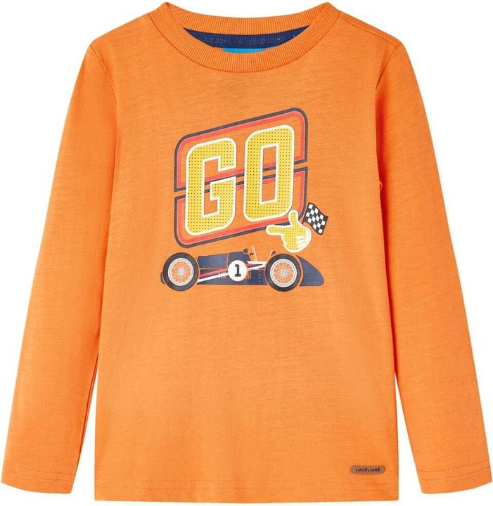 VidaXL Kinder-Langarmshirt Dunkelorange 140,Material: 100 (140)