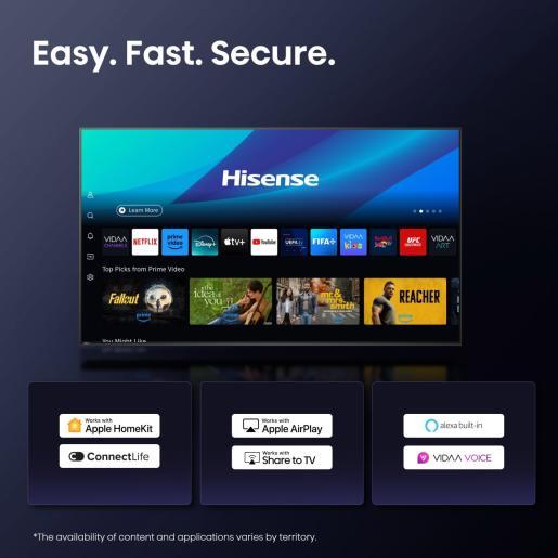 Actual product image Hisense TV 55A7Q (55", QLED, UHD, 2025)