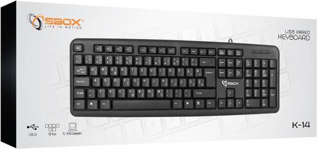 Image du produit Sbox Clavier filaire USB K-14 US (US, Filaire)