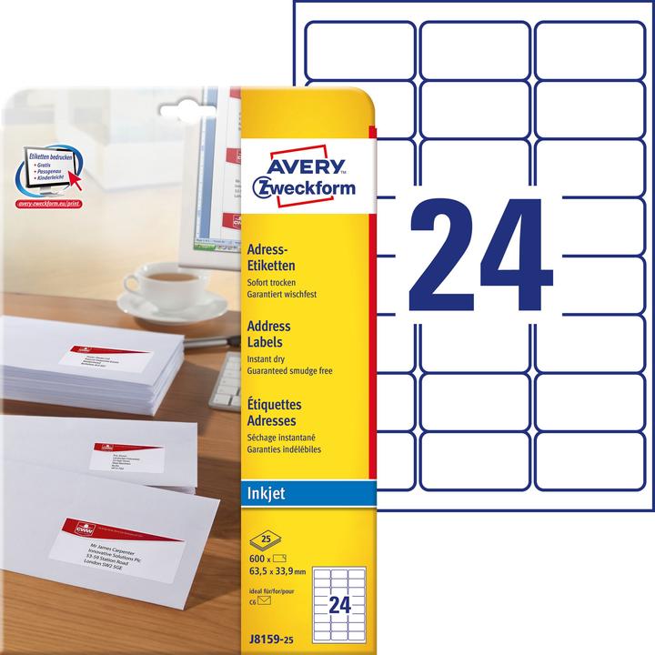 Image du produit Avery Étiquettes d'adresse