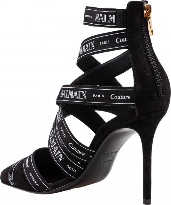 Actual product image Balmain ribbon suede pump couture sandal (39)
